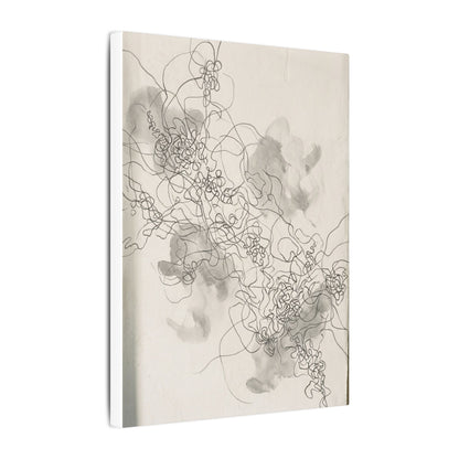 Summer Shadow Play Minimal Line Canvas Art | Earthy Decor