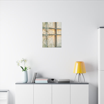 Winter Shoji Screen Watercolor Canvas Art | Elegant Decor