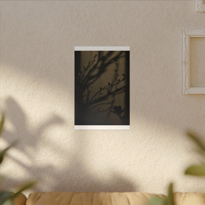 Seijaku Shadow Play Canvas Art - Dark Japandi Charcoal Ink