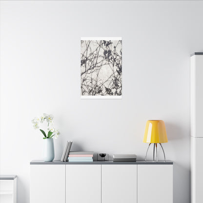 Winter Shadow Play Japanese Pattern Canvas Art | Elegant Decor