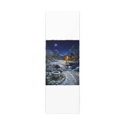 Moonlit Garden Winter Canvas Art | Kintsugi Artful Design