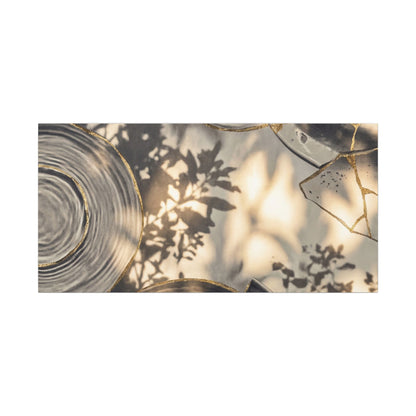 Healing Water Ripple Canvas Art - Gold Vein Kintsugi