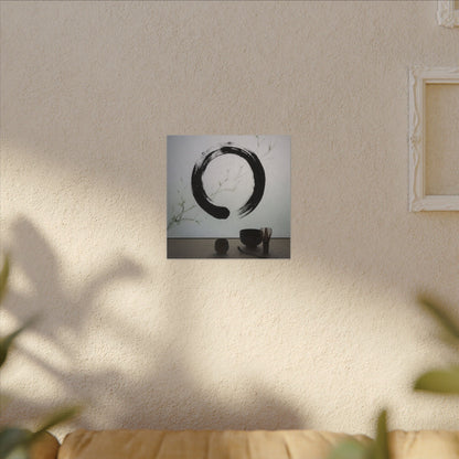 Tea Ceremony Enso Canvas Art | Peaceful Zen Art