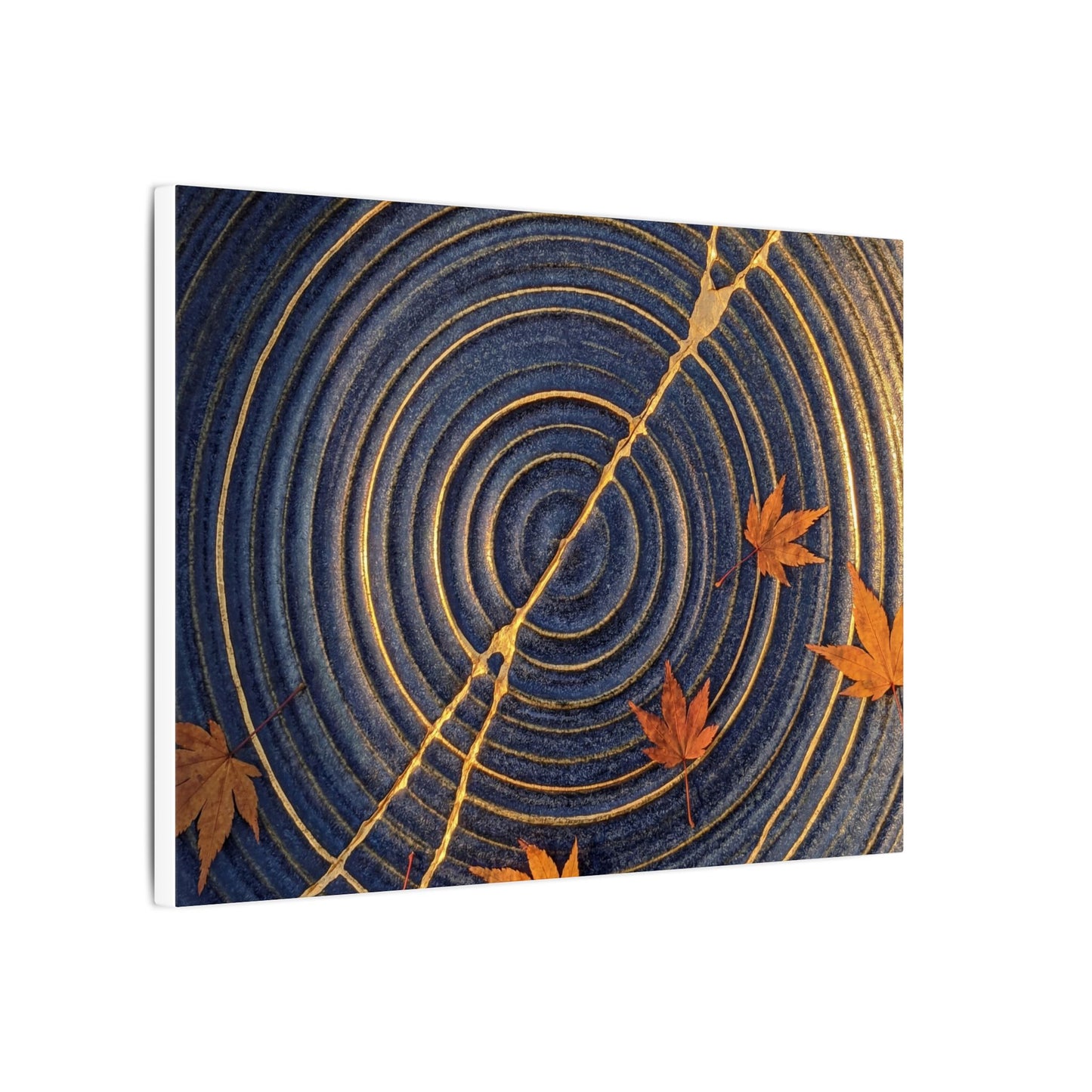 Water Ripple Gold Repair Canvas Art | Healing Kintsugi Art