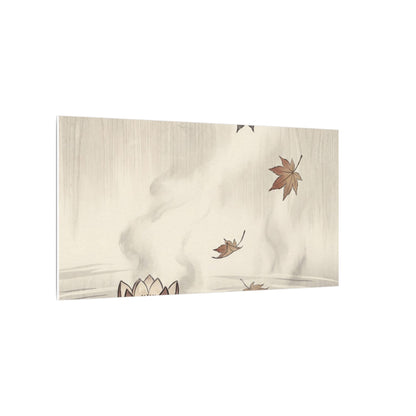 Lotus Flower Canvas Art | Autumn Zen Ukiyo E Inspired Art