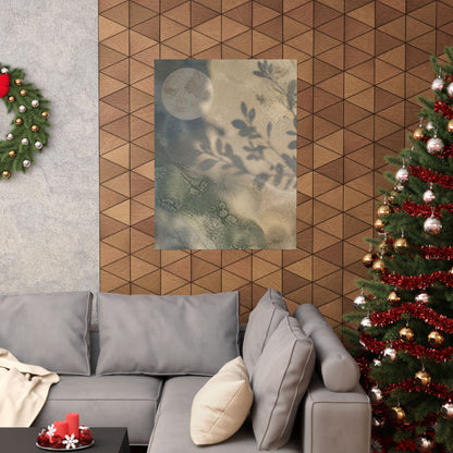 Winter Shadow Play Texture Wall Art Print | Cozy Decor