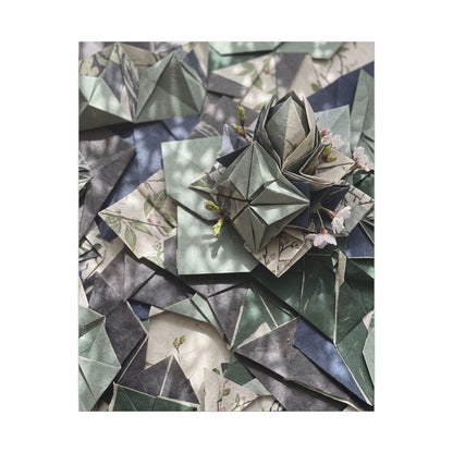 Shibui Paper Fold Canvas Art - Japandi Japanese Pattern