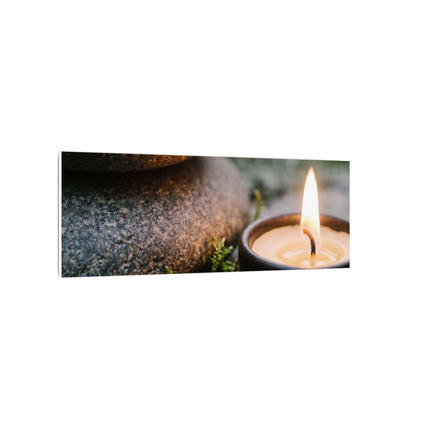 Warm River Stones Canvas Art - Japanese Pattern Japandi