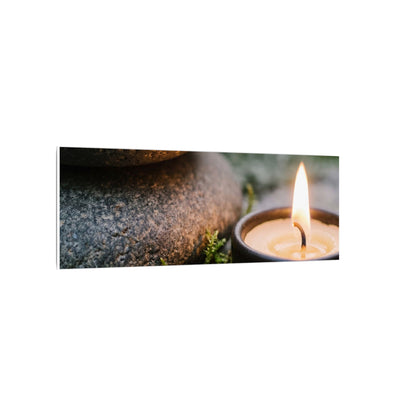 Warm River Stones Canvas Art - Japanese Pattern Japandi