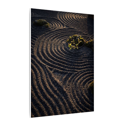 Spring Rock Garden Shadow Zen Canvas Art | Atmospheric Decor