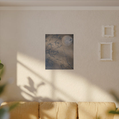 Shadow Play Canvas Art | Winter Japandi Japanese Pattern Art