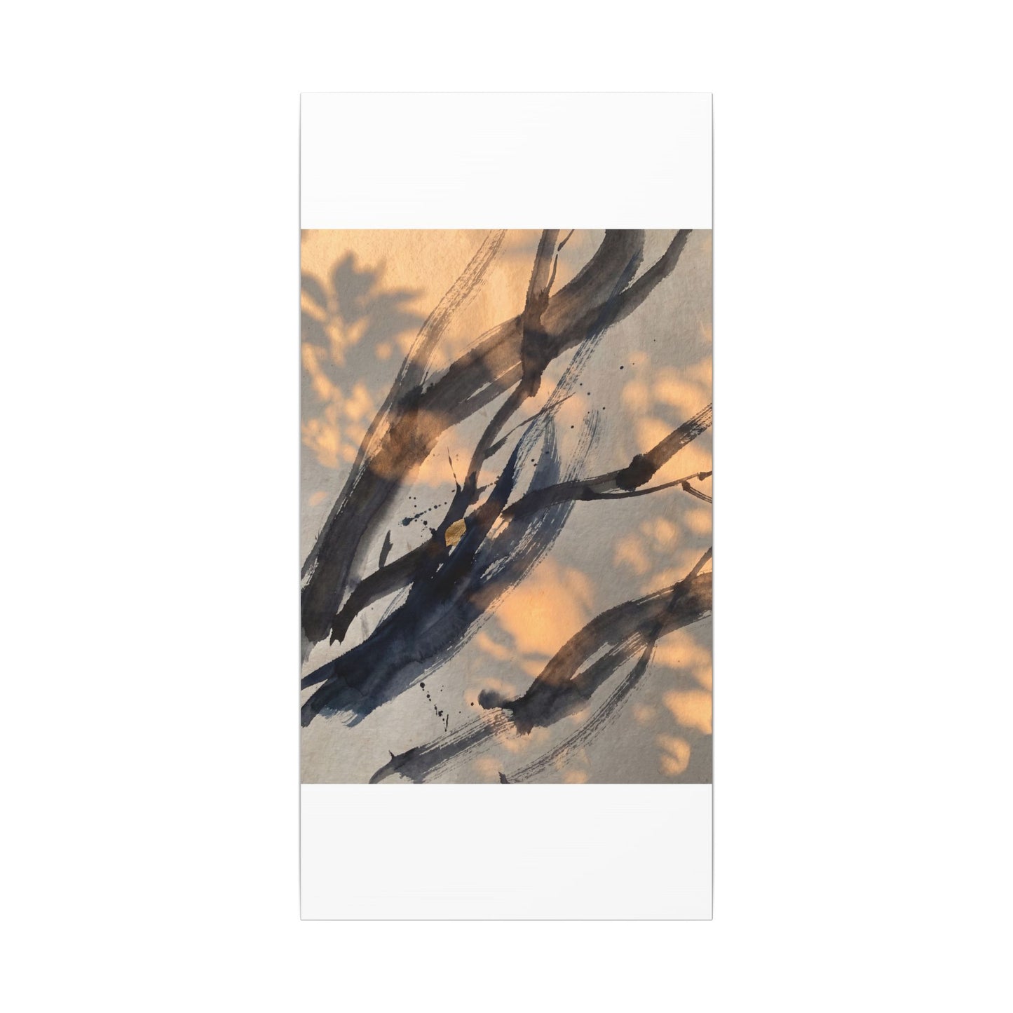 Datsuzoku Ink Brushstroke Canvas Art - Dark Japandi Shadow Zen