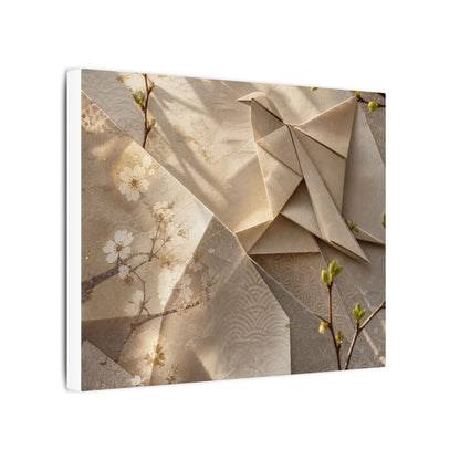Golden Hour Paper Fold Canvas Art - Japandi Fukinsei