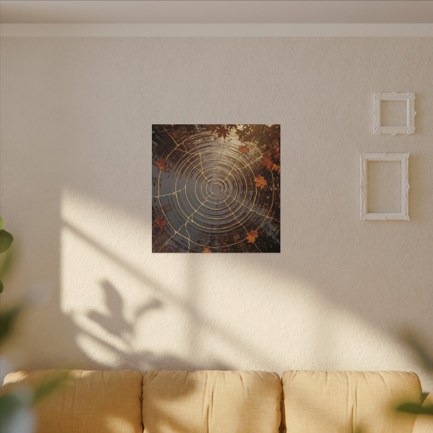 Artful Water Ripple Canvas Art - Gold Vein Kintsugi