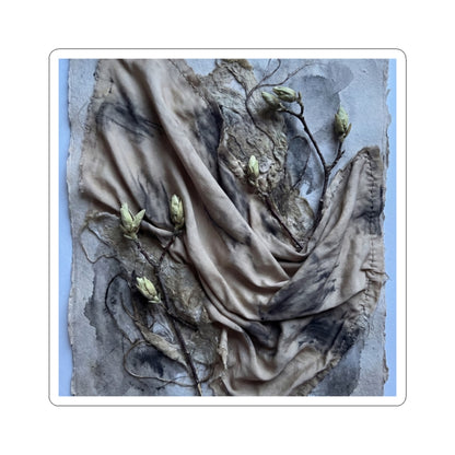 Silk Drape Sticker | Spring Japandi Texture Art Art Print