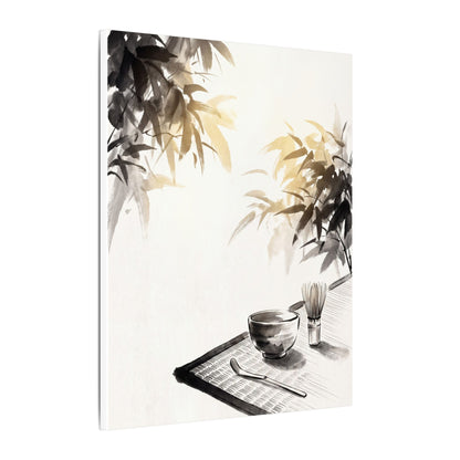 Tea Ceremony Sumi E Canvas Art | Serene Zen Art