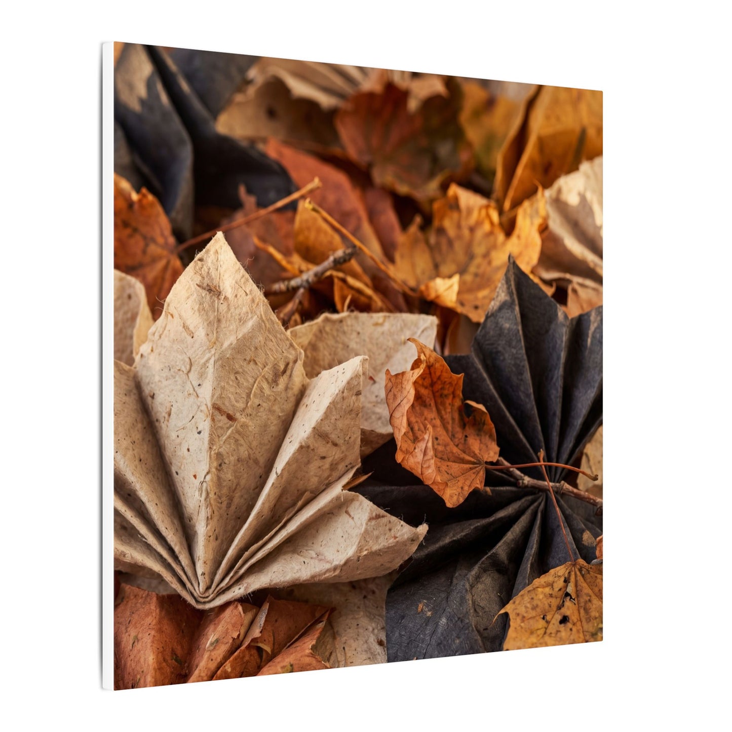 Paper Fold Texture Canvas Art | Elegant Japandi Art