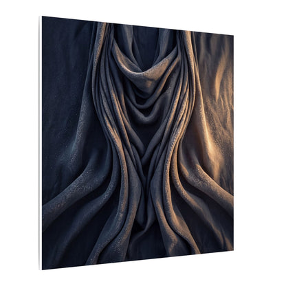 Moody Silk Drape Canvas Art - Shadow Zen Dark Japandi