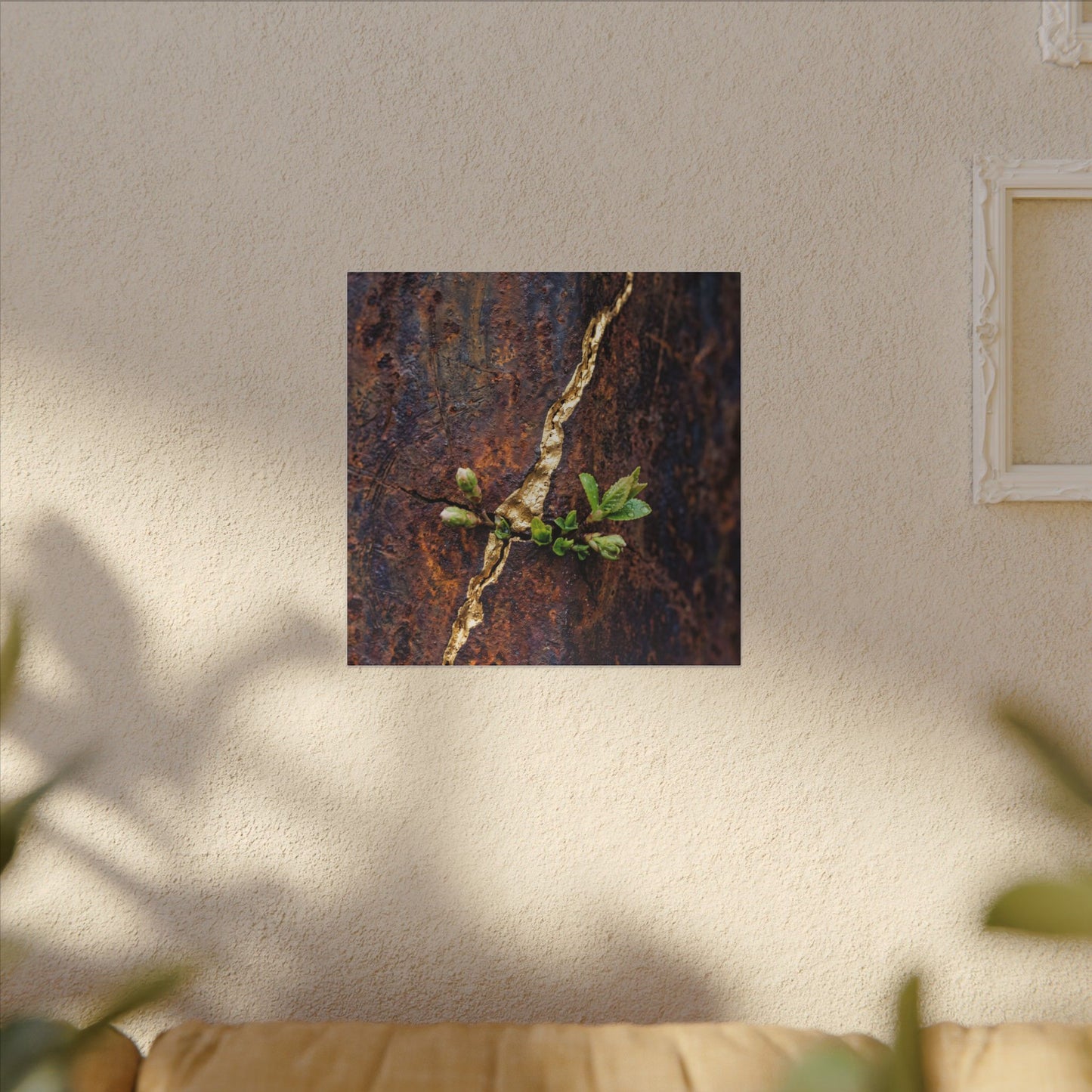 Overcast Rust Patina Canvas Art - Kintsugi Datsuzoku