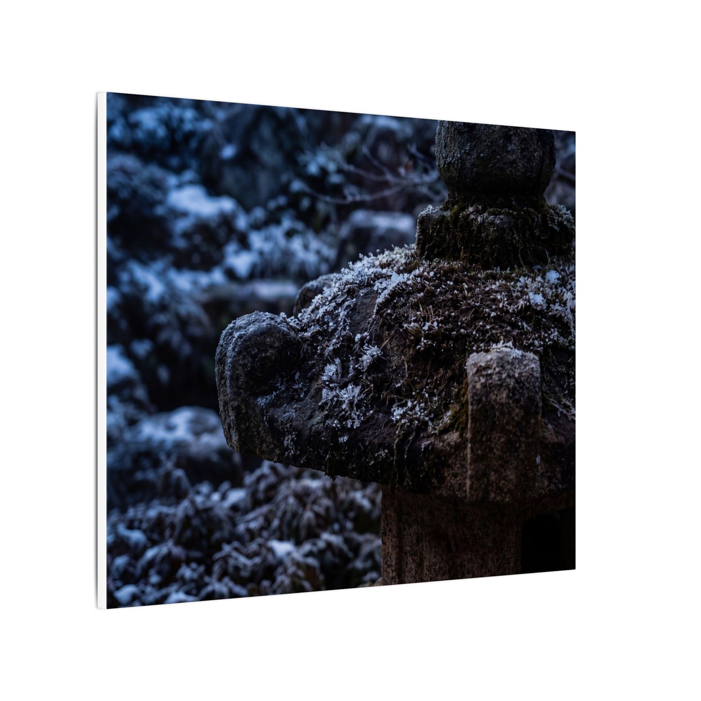 Moody Stone Lantern Canvas Art - Shadow Zen Dark Japandi