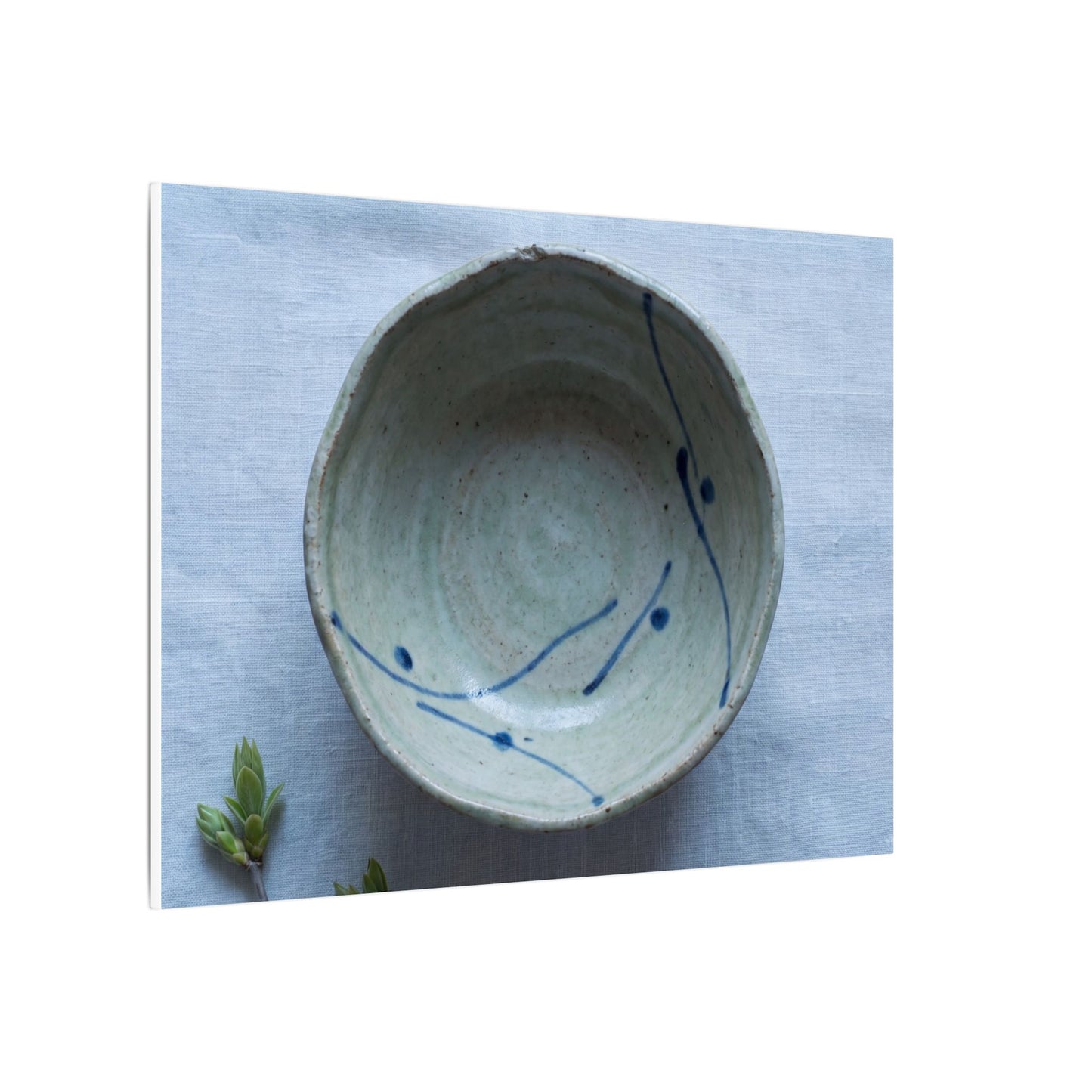 Spring Ceramic Bowl Minimal Line Canvas Art | Warm Decor