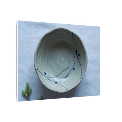Spring Ceramic Bowl Minimal Line Canvas Art | Warm Decor