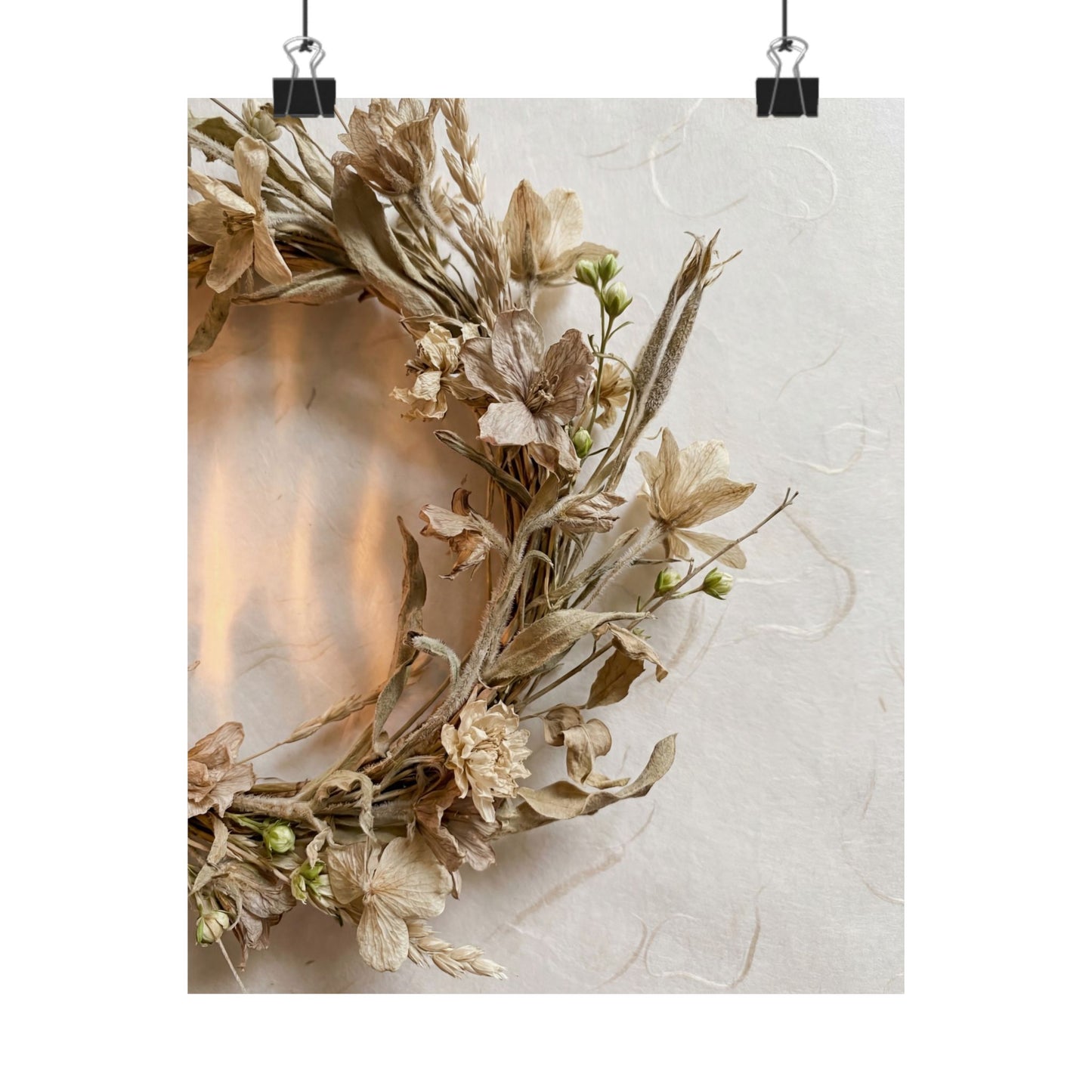 Spring Dried Flowers Japanese Pattern Wall Art Print | Warm Decor Art Print