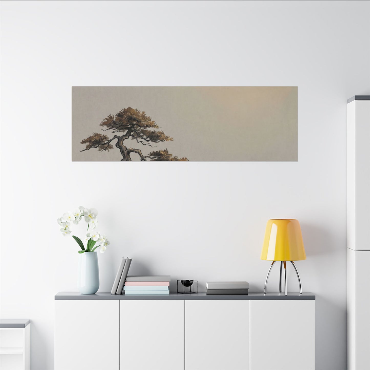 Pine Tree Canvas Art | Autumn Zen Karesansui Art