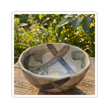 Golden Hour Ceramic Bowl Sticker - Japandi Datsuzoku Art Print