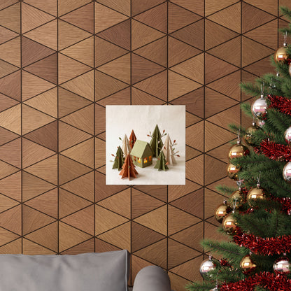Spring Paper Fold Forest Whimsy Wall Art Print | Nostalgic Decor