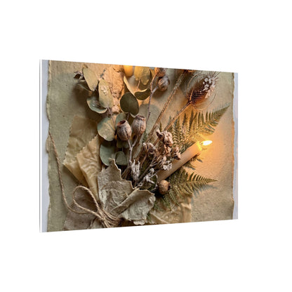 Dried Flowers Texture Canvas Art | Warm Japandi Art