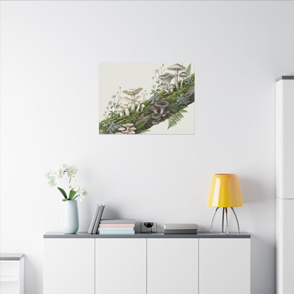 Dappled Wild Mushrooms Canvas Art - Japandi Ma