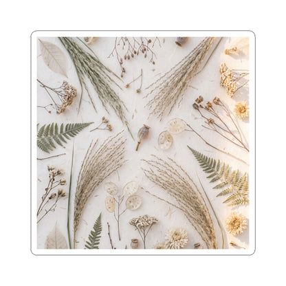 Golden Hour Dried Flowers Sticker - Japandi Shibui