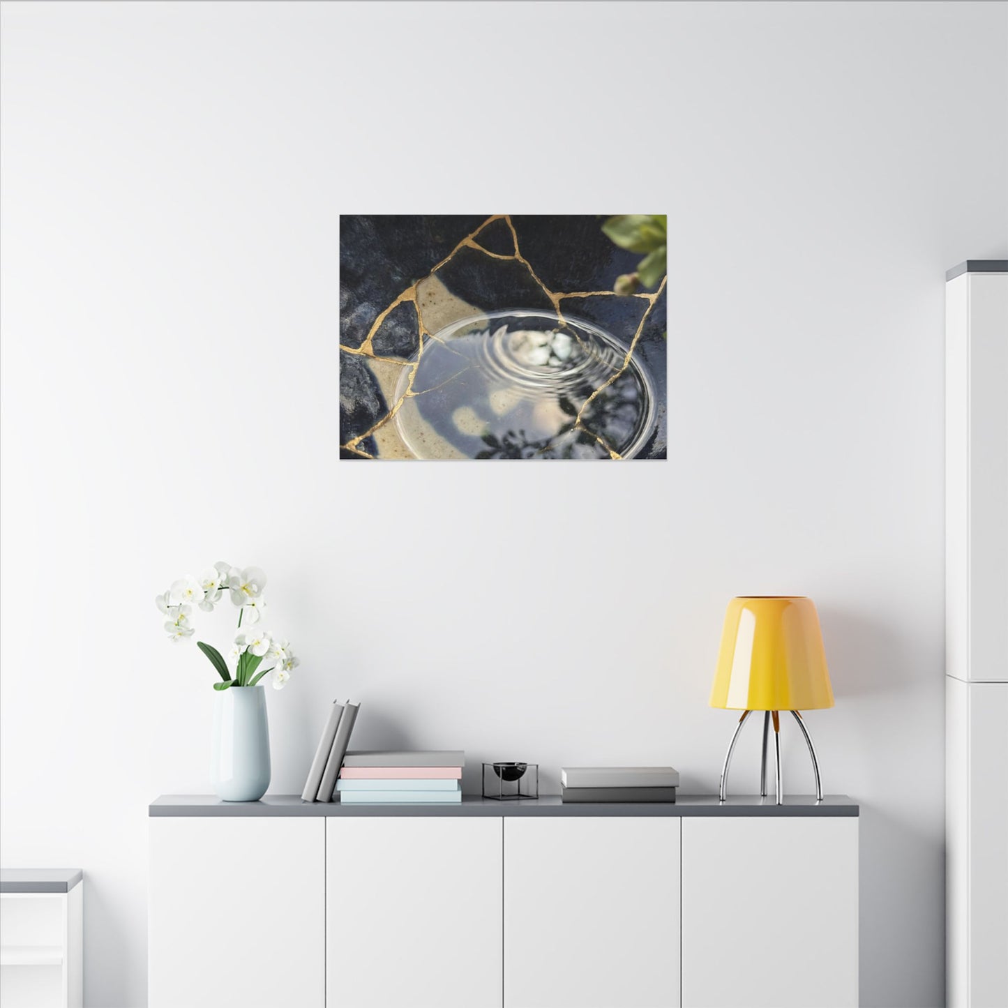 Water Ripple Spring Canvas Art | Kintsugi Beautiful Design