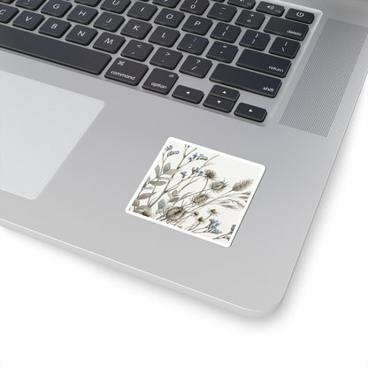 Summer Dried Flowers Watercolor Sticker | Elegant Decor