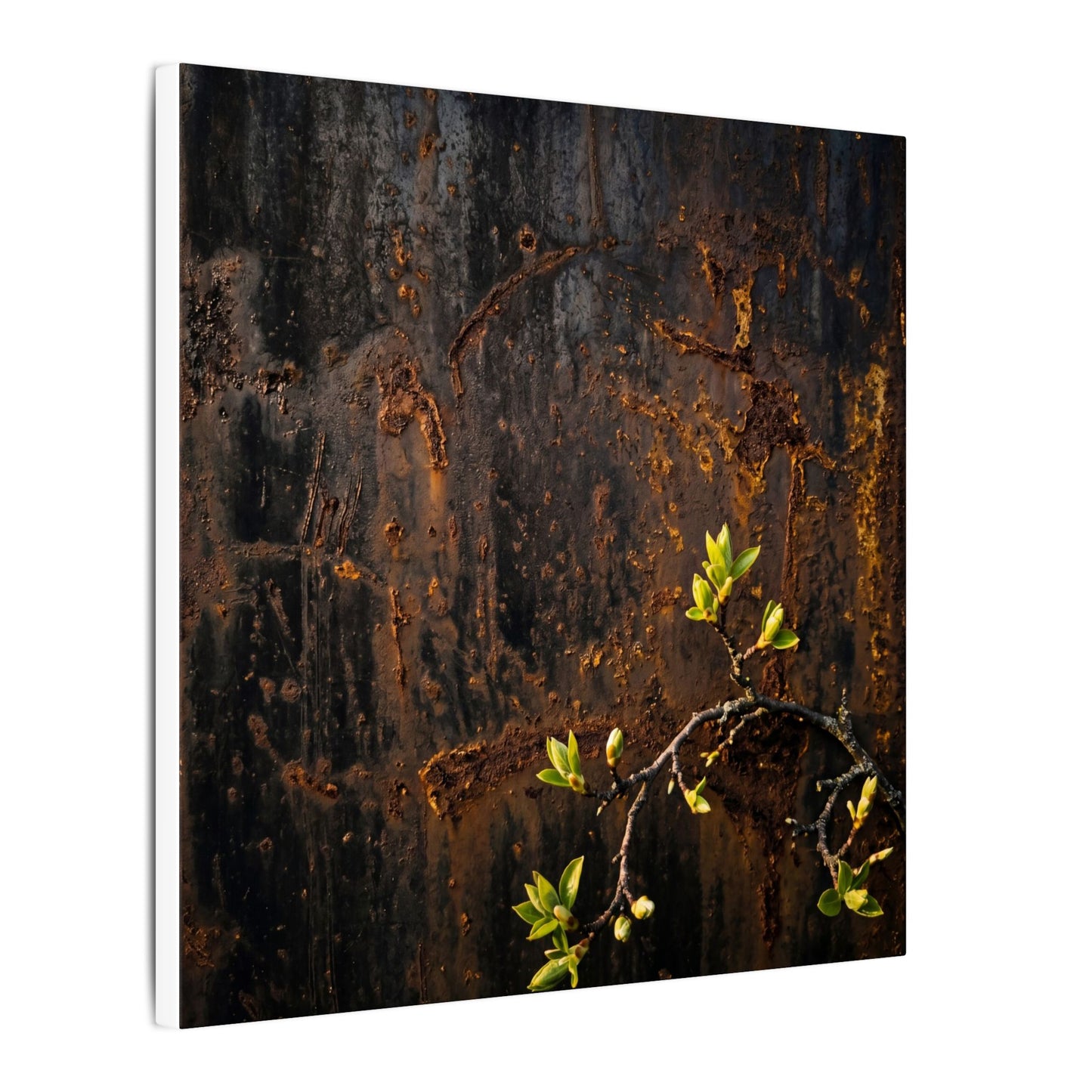 Golden Hour Rust Patina Canvas Art - Dark Japandi Fukinsei