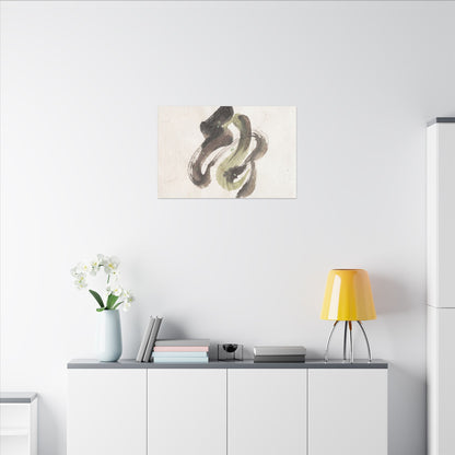 Ink Brushstroke Canvas Art | Spring Japandi Japanese Pattern Art