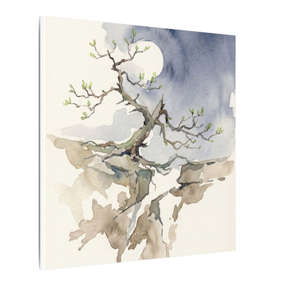 Moonlight Pine Tree Canvas Art - Japandi Ma