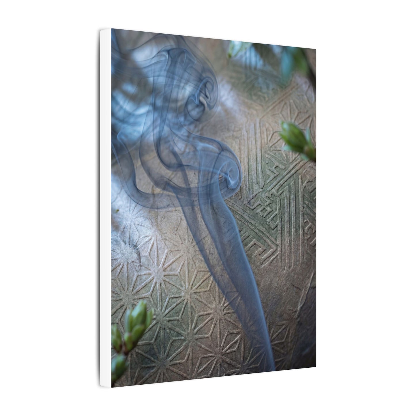 Spring Incense Smoke Japanese Pattern Canvas Art | Neutral Decor