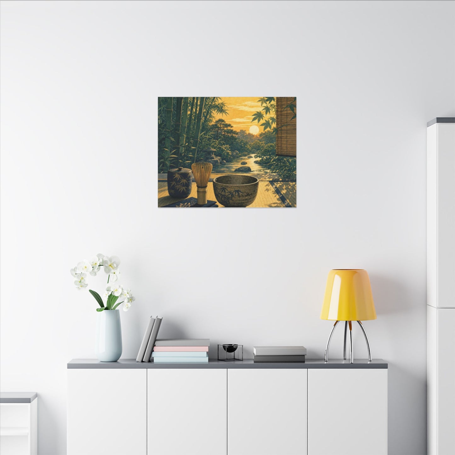 Ma Tea Ceremony Canvas Art - Zen Ukiyo E Inspired