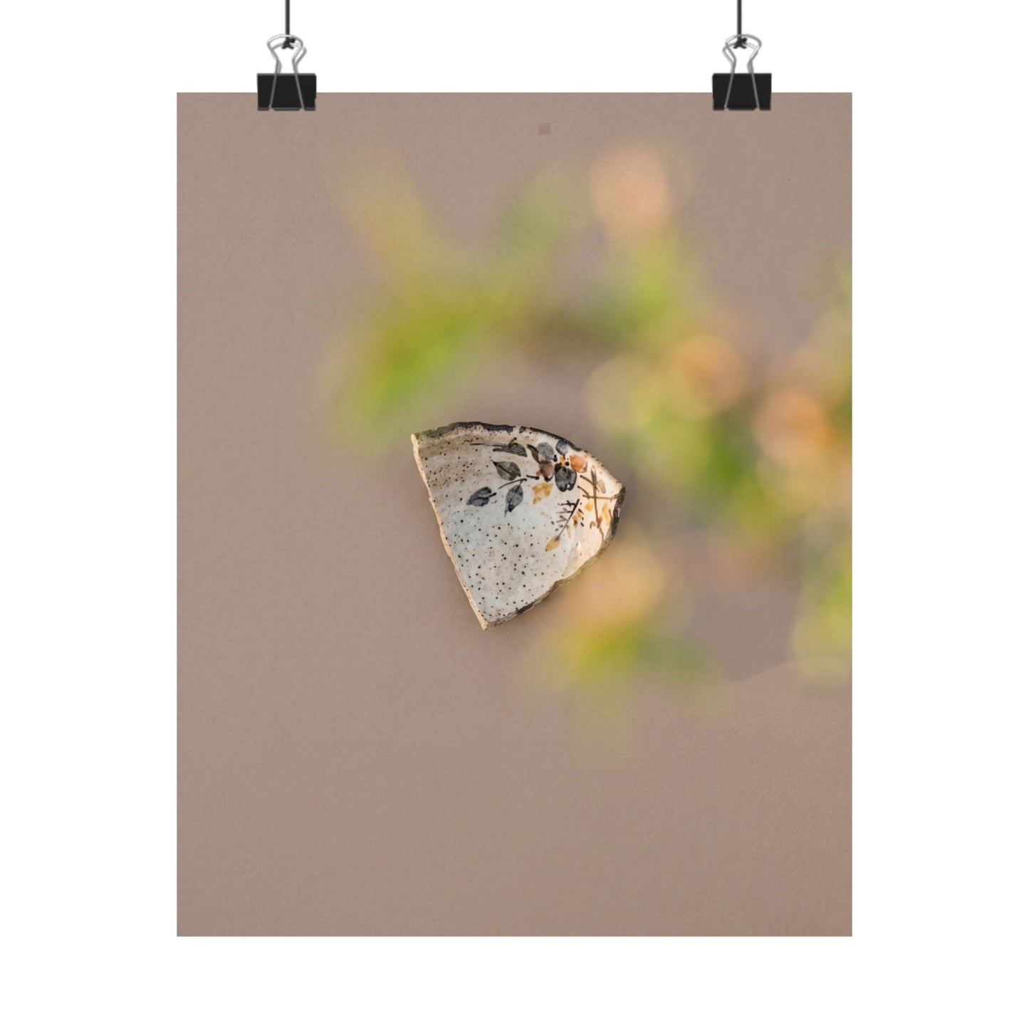 Ma Ceramic Bowl Wall Art Print - Japandi Japanese Pattern