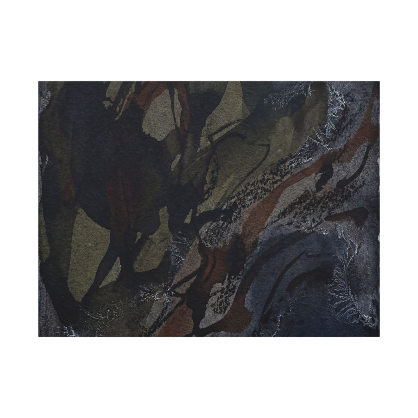 Shadow Play Winter Canvas Art | Dark Japandi Luxurious Design Art Print