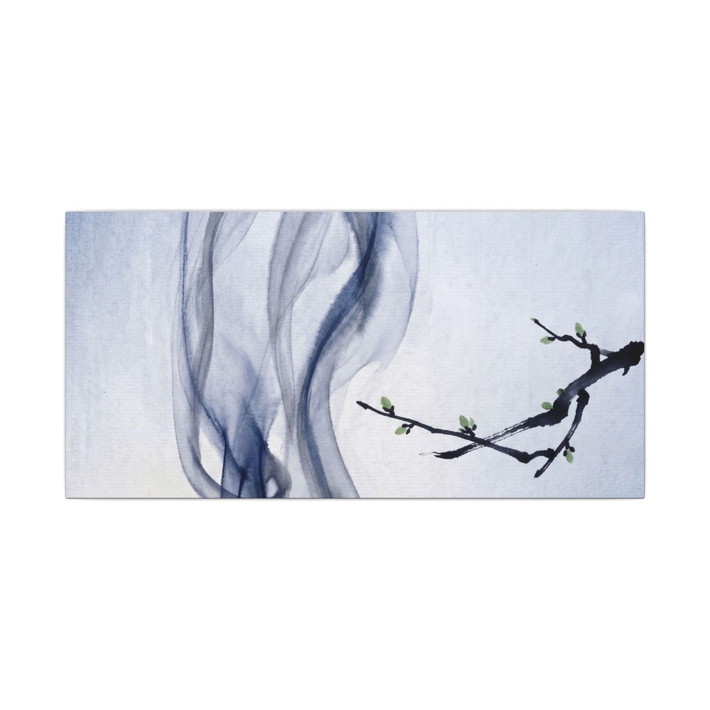 Incense Smoke Spring Canvas Art | Zen Tranquil Design