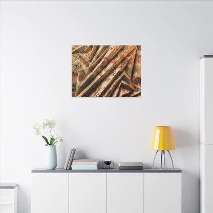 Paper Fold Autumn Canvas Art | Japandi Earthy Design