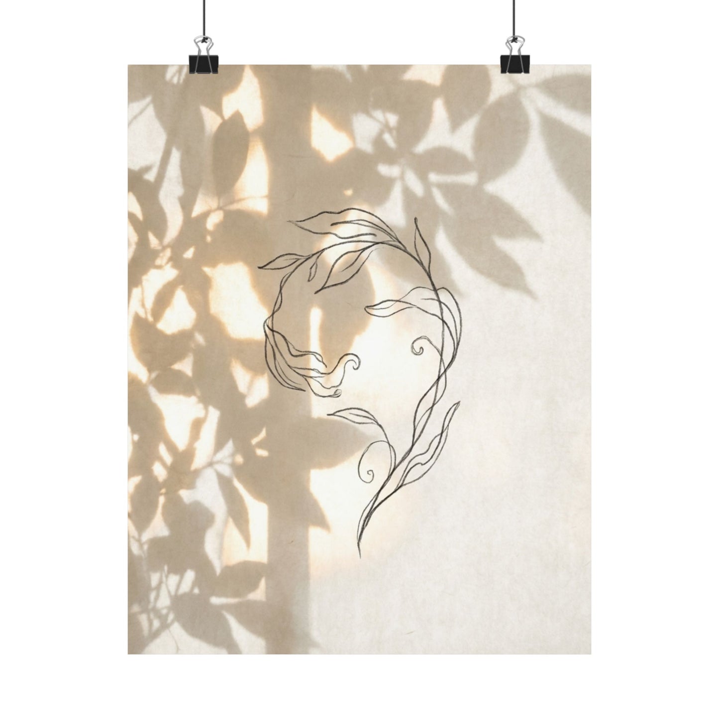 Candlelight Shoji Screen Wall Art Print - Japandi Fukinsei Art Print