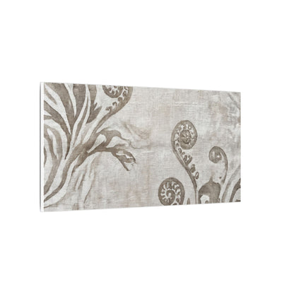 Japandi Fern Unfurling in Overcast | Japanese Pattern Canvas Art