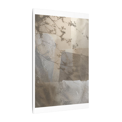 Neutral Shadow Play Canvas Art - Texture Japandi