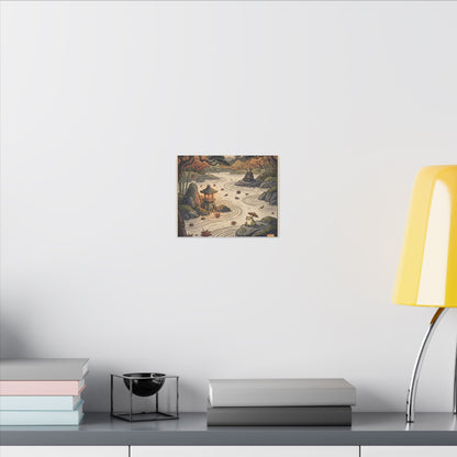 Rock Garden Autumn Canvas Art | Zen Serene Design