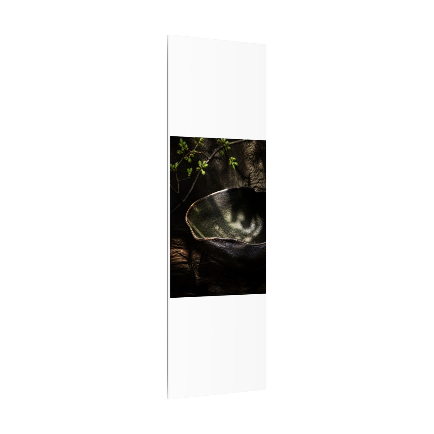 Sophisticated Ceramic Bowl Canvas Art - Dark Texture Dark Japandi