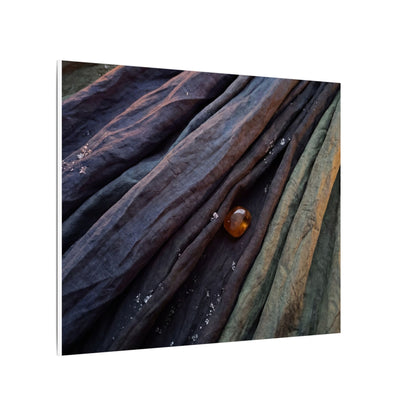 Silk Drape Shadow Zen Canvas Art | Moody Dark Japandi Art